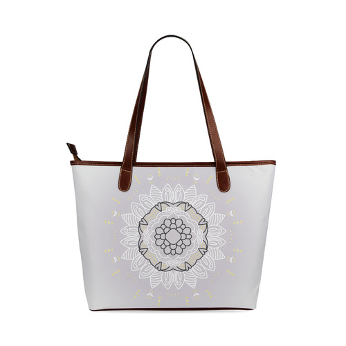 New edition! Mandala hand-drawn Art in our fashion atelier. Arrival for 2016 / Original art. Vintage Shoulder Tote Bag (Model 1646)