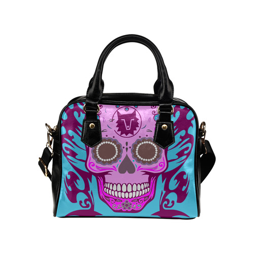 SKULL BABYBLUE Shoulder Handbag (Model 1634)