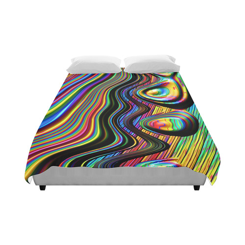 Colors Gone Wild Abstract Fractal Art Duvet Cover 86"x70" ( All-over-print)