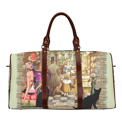 Anton Pieck - the bakery Waterproof Travel Bag/Small (Model 1639)