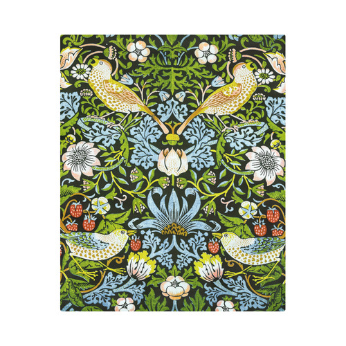 William Morris Strawberry Thief Vintage Floral Duvet Cover 86"x70" ( All-over-print)