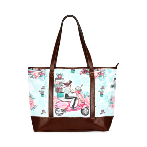 christmas, shopping girl Tote Handbag (Model 1642)