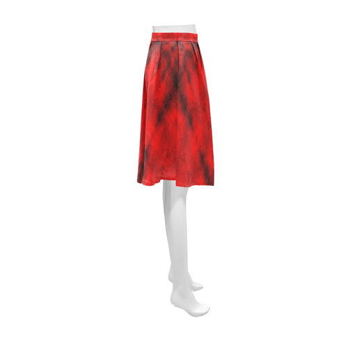 Red Black Gothic Pattern Athena Women's Short Skirt (Model D15)