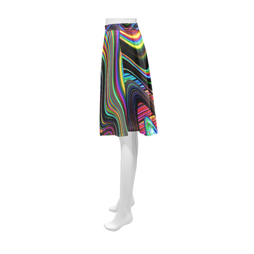 Colors Gone Wild Fractal Abstract Art Athena Women's Short Skirt (Model D15)