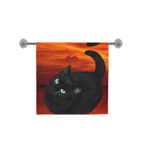 Cat and Red Sky Bath Towel 30"x56"