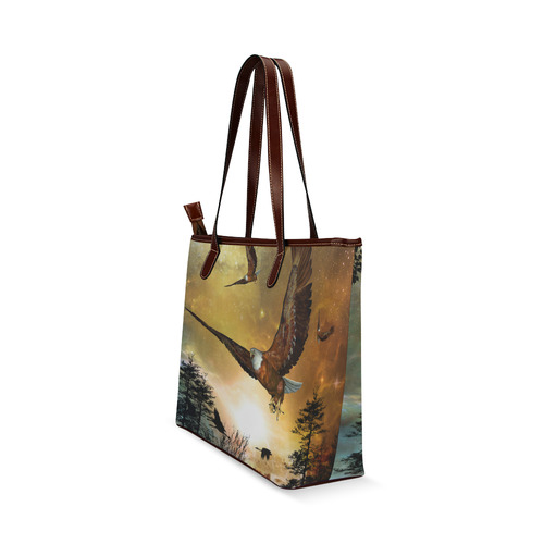 Awesome flying eagle Shoulder Tote Bag (Model 1646)