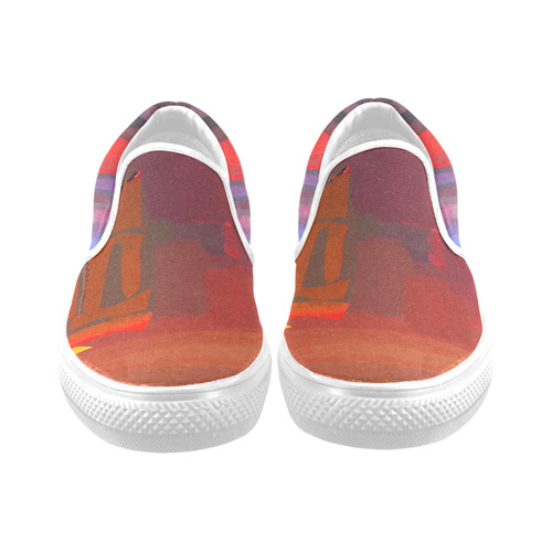 color Slip-on Canvas Shoes for Men/Large Size (Model 019)