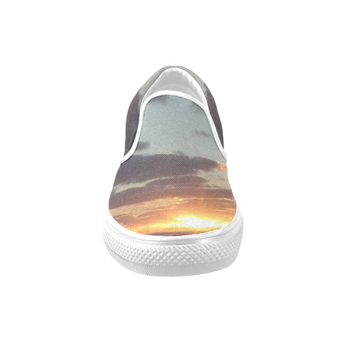 atardecer Slip-on Canvas Shoes for Men/Large Size (Model 019)