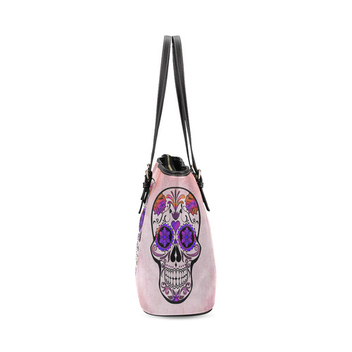 Skull20151213 Leather Tote Bag/Large (Model 1640)