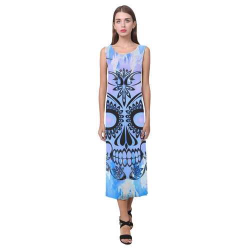Skull20160404 Phaedra Sleeveless Open Fork Long Dress (Model D08)
