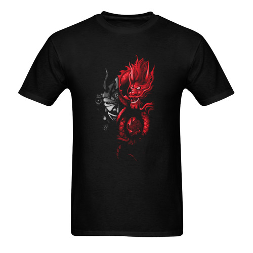 GuerrierDragonrouge Men's T-Shirt in USA Size (Two Sides Printing)