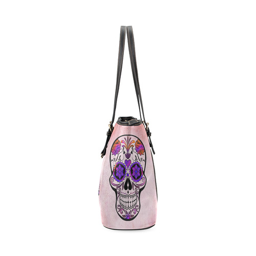 Skull20151213 Leather Tote Bag/Large (Model 1640)