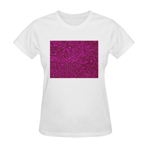 New! Designers original t-shirt with area forest. Pink Sunny Women's T-shirt (Model T05)