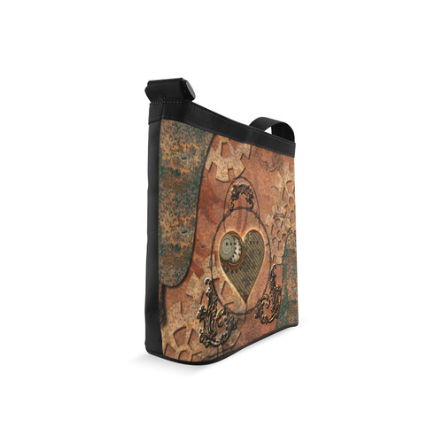 Steampunk wonderful heart, clocks and gears Crossbody Bags (Model 1613)