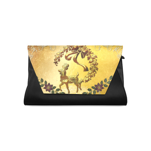 Reindeer in golden colors Clutch Bag (Model 1630)