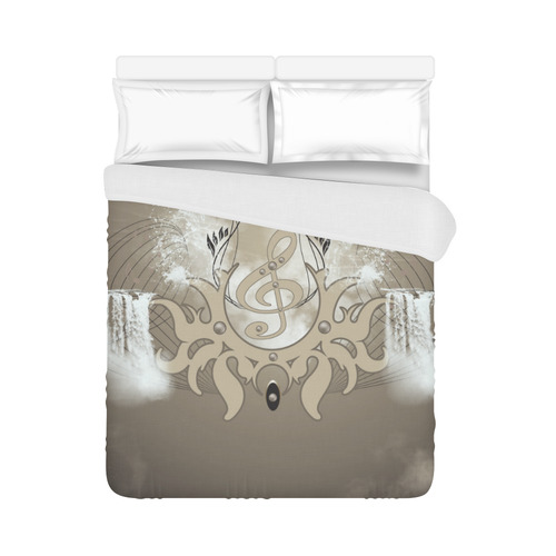 Music, clef with waterfalls Duvet Cover 86"x70" ( All-over-print)