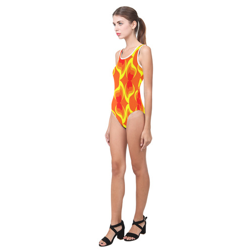 Flames Vest One Piece Swimsuit Model S04 Id D983382