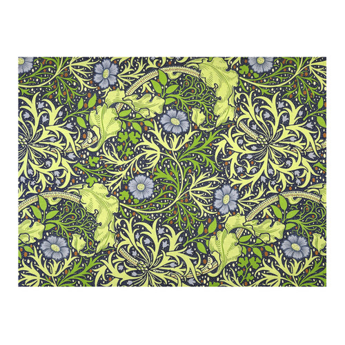William Morris Seaweed Vintage Floral Wallpaper Cotton Linen Tablecloth 52"x 70"
