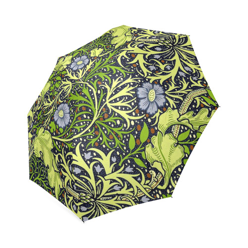 William Morris Seaweed Vintage Floral Wallpaper Foldable Umbrella (Model U01)