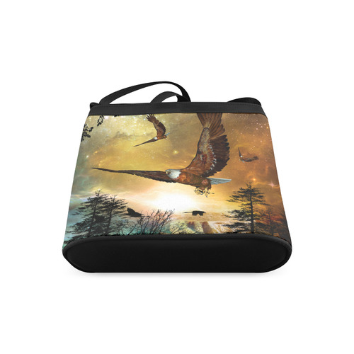 Awesome flying eagle Crossbody Bags (Model 1613)
