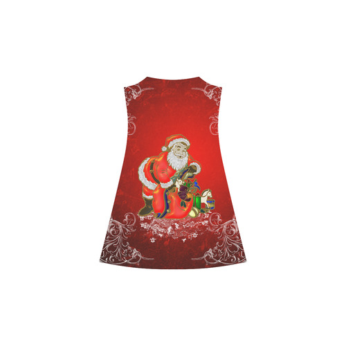 Cute toon Santa claus Alcestis Slip Dress (Model D05)