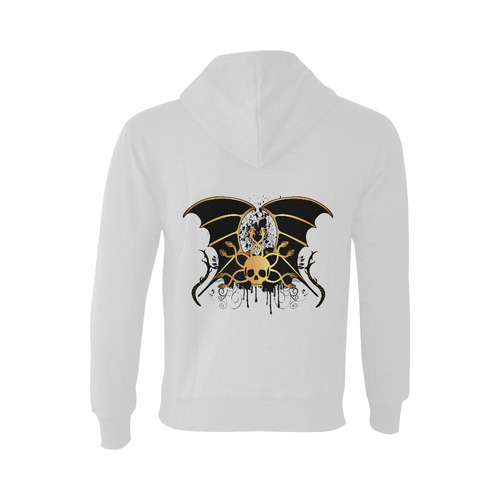 Skull with snakes and wings Oceanus Hoodie Sweatshirt (NEW) (Model H03)