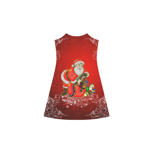 Cute toon Santa claus Alcestis Slip Dress (Model D05)