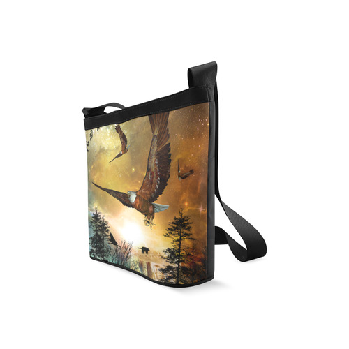 Awesome flying eagle Crossbody Bags (Model 1613)