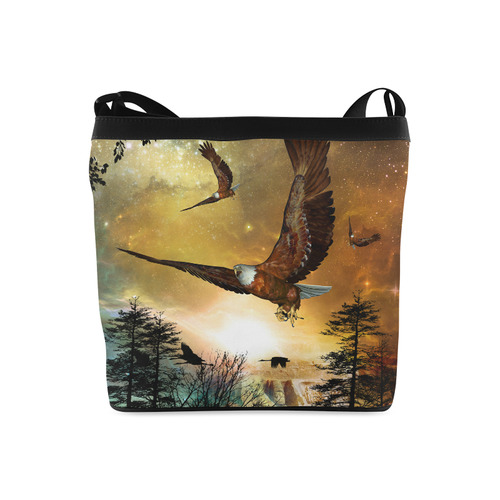 Awesome flying eagle Crossbody Bags (Model 1613)