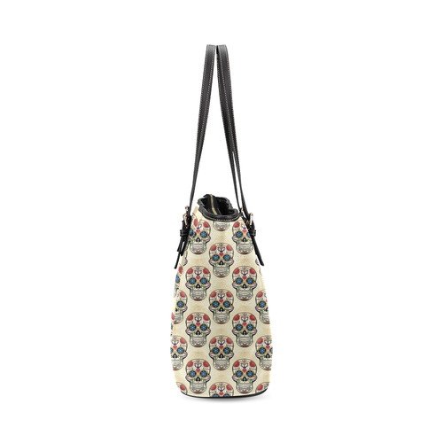 Skull20160603 Leather Tote Bag/Small (Model 1640)