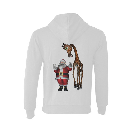 Santa Claus and cute giraffe Oceanus Hoodie Sweatshirt (NEW) (Model H03)
