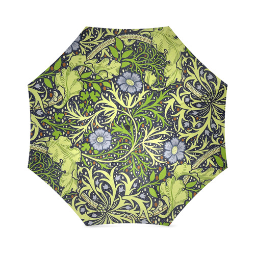William Morris Seaweed Vintage Floral Wallpaper Foldable Umbrella (Model U01)