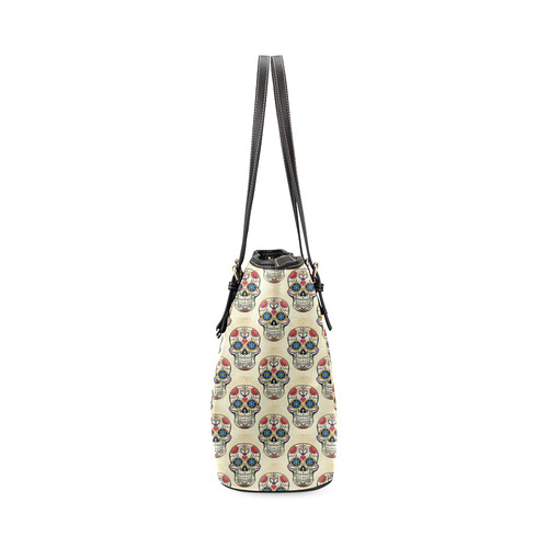 Skull20160603 Leather Tote Bag/Small (Model 1640)