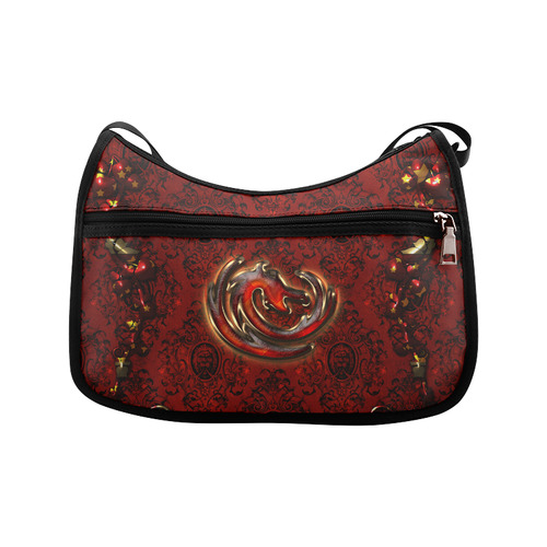The dragon in red and gold Crossbody Bags (Model 1616)