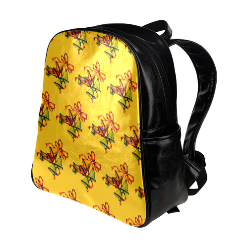 sweet christmas bells C Multi-Pockets Backpack (Model 1636)