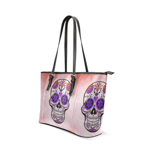 Skull20151213 Leather Tote Bag/Large (Model 1640)