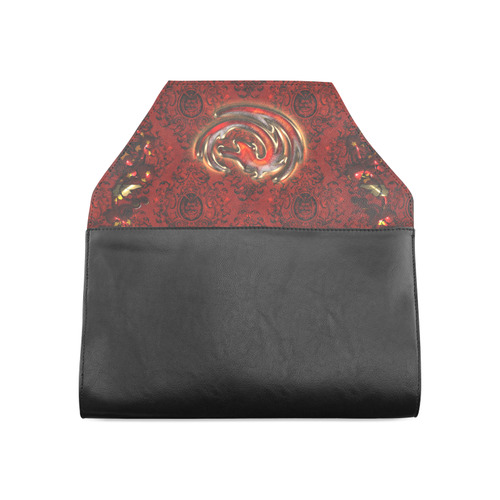 The dragon in red and gold Clutch Bag (Model 1630)