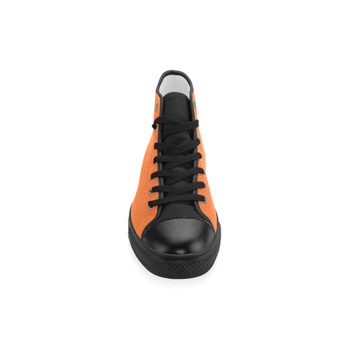 New original designers shoes. Vintage black and orange. We are original designers shop Men’s Classic High Top Canvas Shoes (Model 017)