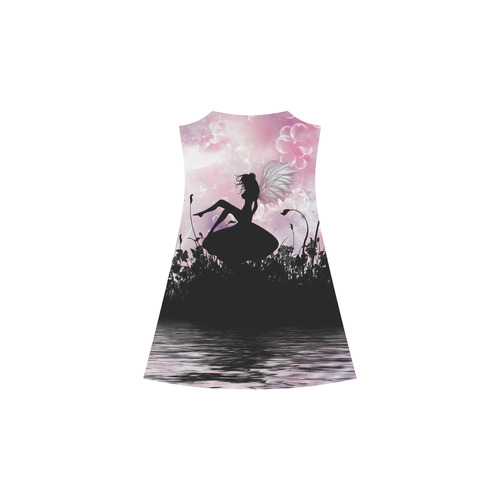 Pink Fairy Silhouette with bubbles Alcestis Slip Dress (Model D05)