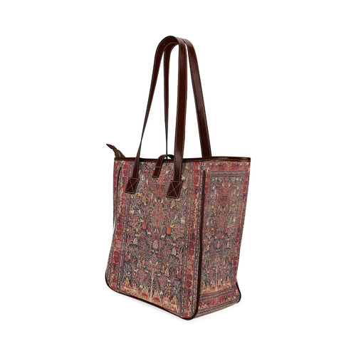 Vintage Persian Nature Animals Floral Rug Classic Tote Bag (Model 1644)