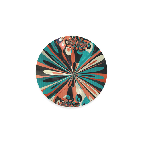 Teal & Orange Splash Round Coaster