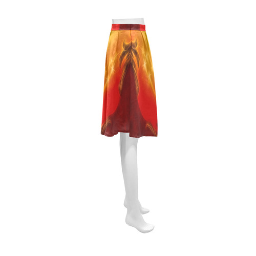 Buddha with light effect Athena Women's Short Skirt (Model D15)