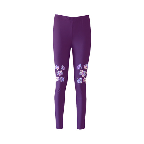 New! Luxury designers leggings with floral art. Purple edition. Fashion 2016 Cassandra Women's Leggings (Model L01)