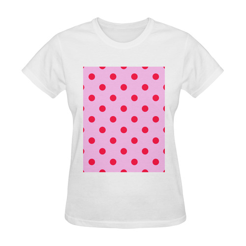 New! Designers t-shirt with dots. Edition inspired with 70s Sunny Women's T-shirt (Model T05)