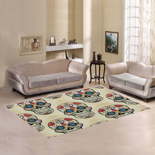 Skull20160602 Area Rug7'x5'