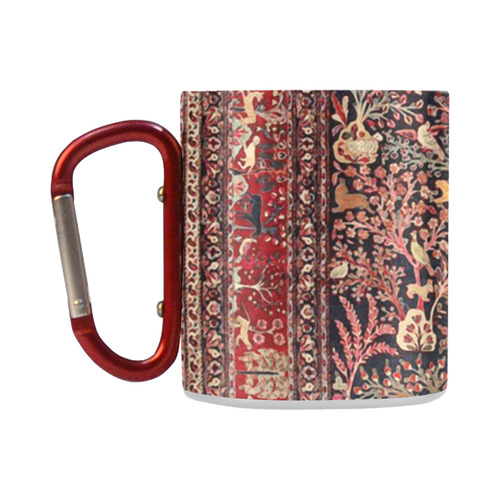 Vintage Persian Nature Animals Floral Rug Classic Insulated Mug(10.3OZ)