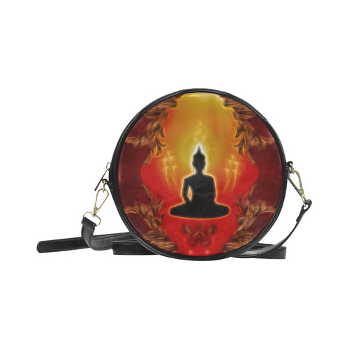 Buddha with light effect Round Sling Bag (Model 1647)