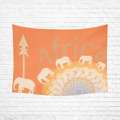 Africa design Cotton Linen Wall Tapestry 80"x 60"