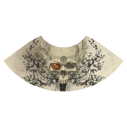 Amazing skull with wings,red eye Athena Women's Short Skirt (Model D15)