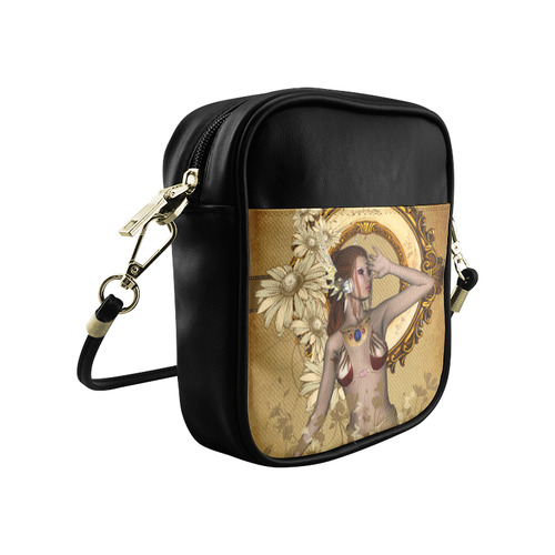 Beautiful fairy and flowers Sling Bag (Model 1627)